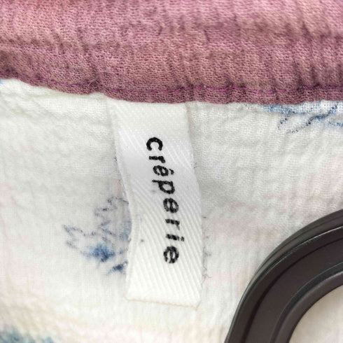 ツモリチサト TSUMORI CHISATO creperie 花柄 シボ ブラウス スカートセットアップ レディース