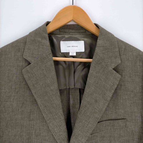 ザラ ZARA ブレザースーツ リネン100% メンズ US:44