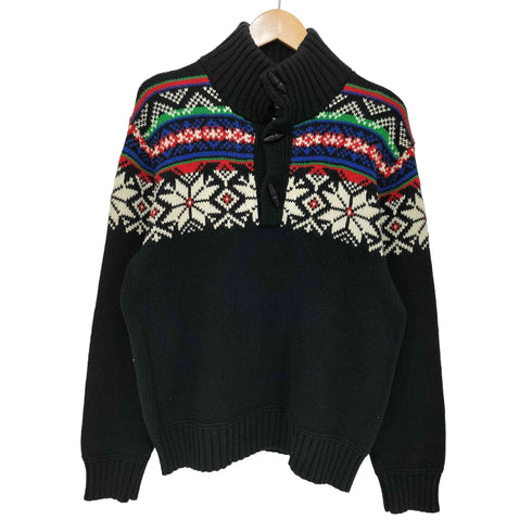 ポロバイラルフローレン Polo by RALPH LAUREN 90S アンゴラ混 ノルディック雪柄 トグルニット セーター メンズ import:L