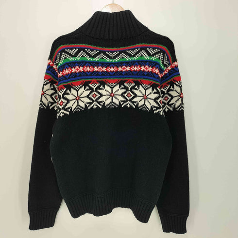 ポロバイラルフローレン Polo by RALPH LAUREN 90S アンゴラ混 ノルディック雪柄 トグルニット セーター メンズ import:L