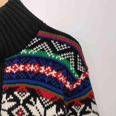 ポロバイラルフローレン Polo by RALPH LAUREN 90S アンゴラ混 ノルディック雪柄 トグルニット セーター メンズ import:L