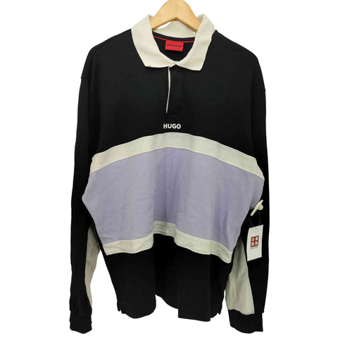 ヒューゴボス HUGO BOSS HUGO ロゴプリント インターロックコットン レギュラーフィット ポロシャツ メンズ import:L