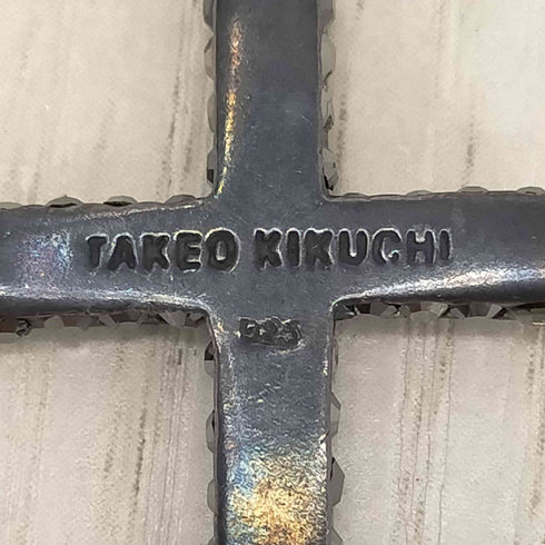 タケオキクチ TAKEO KIKUCHI 925刻印 ストーンクロスネックレス メンズ