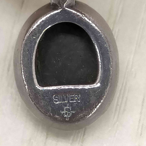 SILVER刻印 ブラックストーンペンダントトップ メンズ