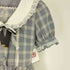 シークレットハニーバイハニーバンチ Secret Honey by Honey Bunch レースカラー パフスリーブ リボン チェック ワンピース レディース JPN:2