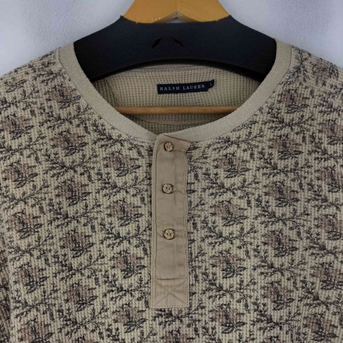 ラルフローレン RALPH LAUREN 花柄 ヘンリーネック サーマルカットソー メンズ JPN:L
