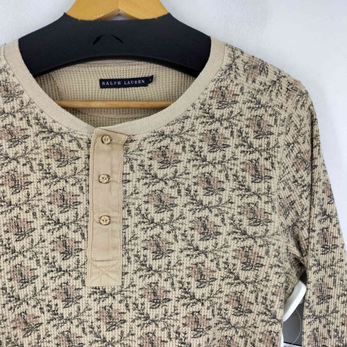 ラルフローレン RALPH LAUREN 花柄 ヘンリーネック サーマルカットソー メンズ JPN:L