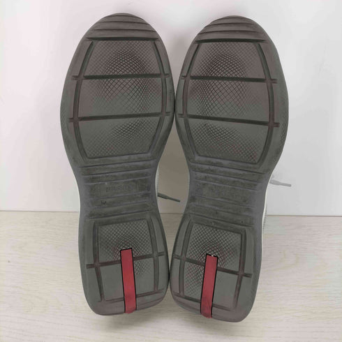 プラダ PRADA SPORTS メッシュ切替レザーローカットスニーカー メンズ US:8