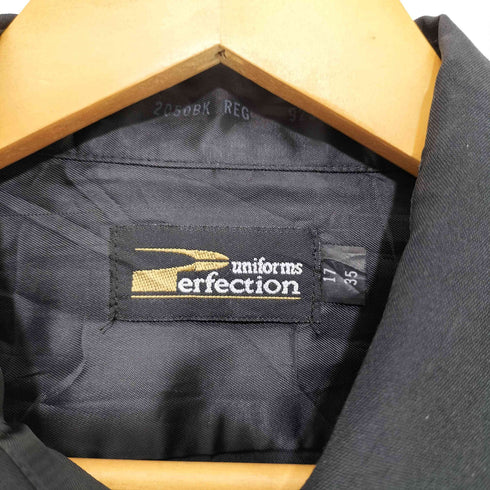 uniforrns erfection エポレット付き ジップアップ ミリタリ L/S ワークシャツ ポリエステル メンズ 17 35