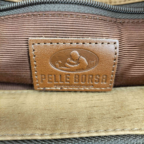 ペレボルサ PELLE BORSA ロゴプレート トートバッグ レディース