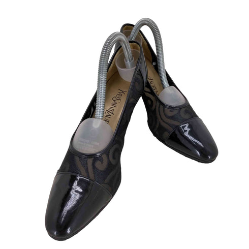 イヴサンローラン Yves Saint Laurent レース エナメルパンプス レディース 35