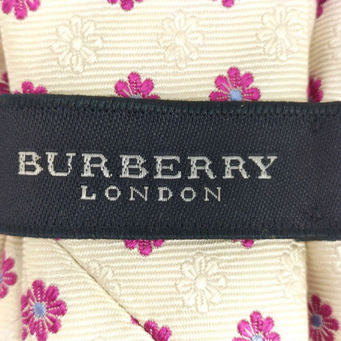 バーバリーズ BURBERRYS 花柄刺繍 シルクネクタイ メンズ
