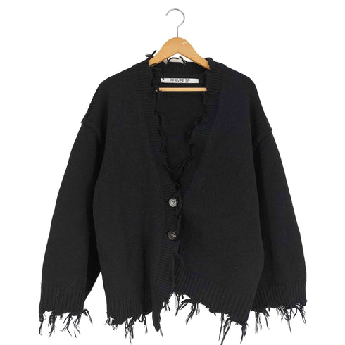 パーバーズ PERVERZE Crash Wide Knit Cardigan クラッシュワイドニットカーディガン レディース FREE