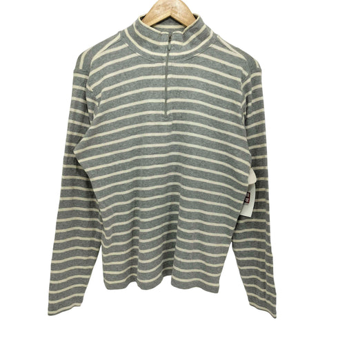 エルエルビーン L.L.Bean 90-00S ボーダー フルリブ ハーフジップ メンズ LG-REG