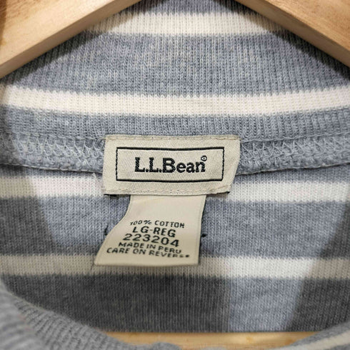 エルエルビーン L.L.Bean 90-00S ボーダー フルリブ ハーフジップ メンズ LG-REG