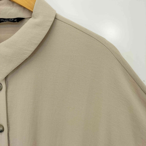 ザラ ZARA ベルデット シャツ ドレス ワンピース レディース import:L