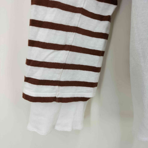メヤメ MEYAME 23AW BORDER DOUBLE LONG SLEEVE TEE レディース JPN:0