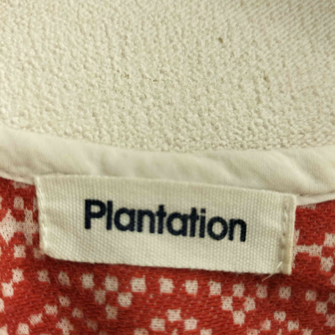 プランテーション Plantation ネイティブ刺繍 フレンチスリーブブラウス レディース M