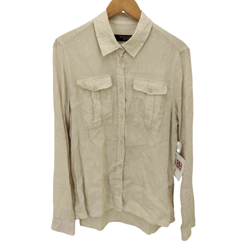 トラサルディ ジーンズ TRUSSARDI JEANS ワーク ポケット リネン シャツ レディース EUR:40