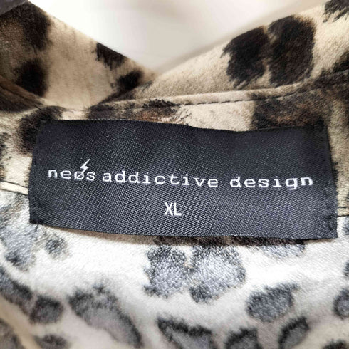 ネオス NEOS ADDICTIVE DESIGN S/S ヒョウ柄シャツ メンズ JPN:XL