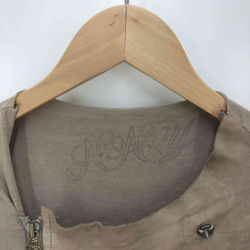 No No Yes THREE ROCK'N LEATHER TAILOR STEER HIDE LEATHER ダブル レザー ライダース ジャケット レディース import:XS