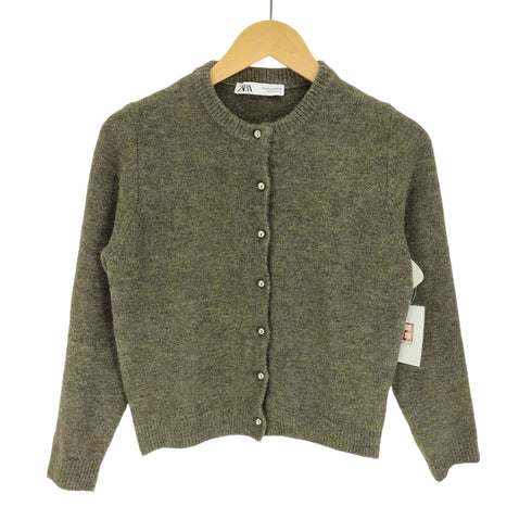 ザラ ZARA メタル ボール ボタン ニット ジャケット レディース import:M