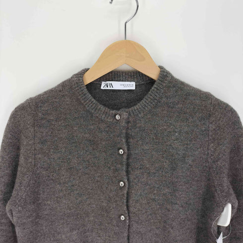 ザラ ZARA メタル ボール ボタン ニット ジャケット レディース import:M