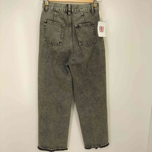 カーラ Cara STRAIGHT DENIM PANTS オーバーダイ カットオフ フリンジ デニム パンツ レディース CARA01