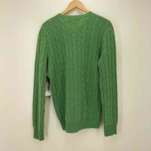 ポロバイラルフローレン Polo by RALPH LAUREN CASHMERE ポニー無し ケーブル編み カシミヤ ニット メンズ import:M