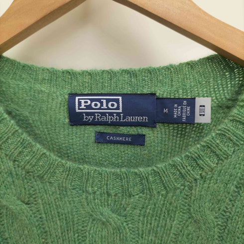 ポロバイラルフローレン Polo by RALPH LAUREN CASHMERE ポニー無し ケーブル編み カシミヤ ニット メンズ import:M