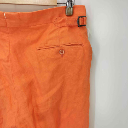 ポロラルフローレン POLO RALPH LAUREN ノータック サイドアジャスター リネン スラックス メンズ 32/33