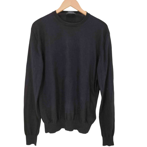 プラダ PRADA クルーネック L/S コットン ニット メンズ EUR:46