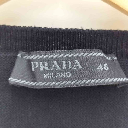 プラダ PRADA クルーネック L/S コットン ニット メンズ EUR:46