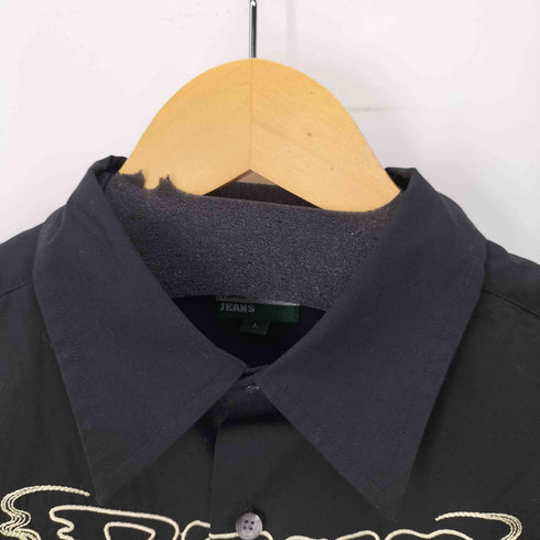 ポールスミスジーンズ Paul Smith JEANS S/S フロントデザイン刺繍シャツ メンズ import:L
