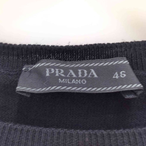 プラダ PRADA クルーネック L/S コットン ニット メンズ EUR:46