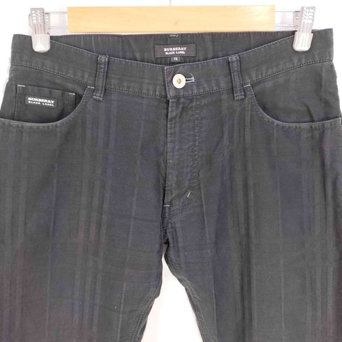 バーバリーブラックレーベル BURBERRY BLACK LABEL エンボス加工 チェック ストレートパンツ メンズ 73