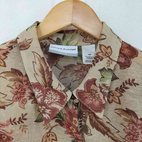 アルフレッドダナー ALFRED DUNNER シアー花総柄 L/S シャツ レディース 16P