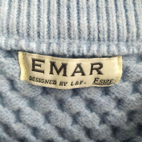 エマルー EMAROO ハート ケーブル編みクルーネックニット レディース FREE