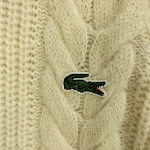 ラコステ LACOSTE アルパカ混 ケーブルニット タートルネック セーター メンズ import:L