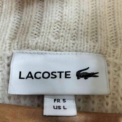 ラコステ LACOSTE アルパカ混 ケーブルニット タートルネック セーター メンズ import:L