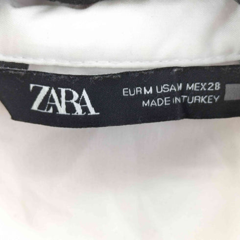 ザラ ZARA プリーツデザインシャツワンピース レディース import:M