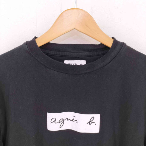 アニエスベーオム Agnes b.homme ボックスロゴ クルーネックTシャツ レディース XL