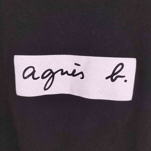 アニエスベーオム Agnes b.homme ボックスロゴ クルーネックTシャツ レディース XL