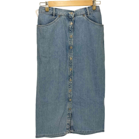 ギャップ Gap 00S 白タグ ボタンフライ デニム スカート レディース 2