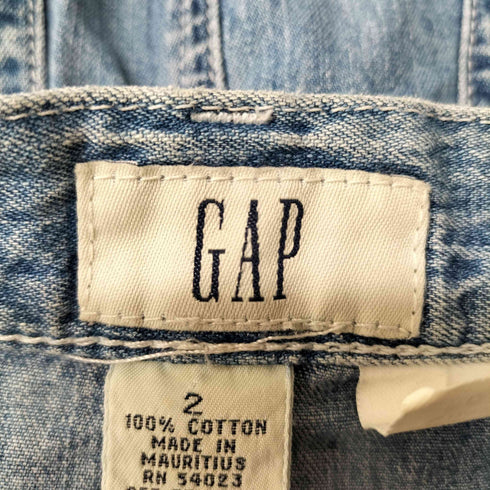 ギャップ Gap 00S 白タグ ボタンフライ デニム スカート レディース 2