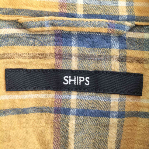 シップス SHIPS スペック染め チェックレギュラーカラーシャツ メンズ L