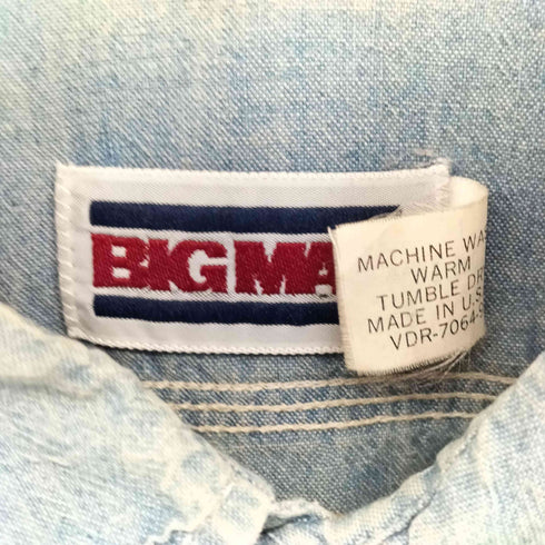 ビッグマック BIG MAC 80s USA製 シャンブレーシャツ メンズ import:L