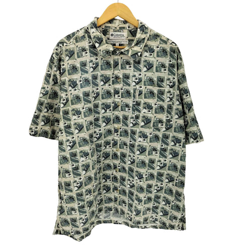 コロンビアスポーツウェア Columbia Sportswear 00S 総柄 S/S シャツ メンズ import:XL