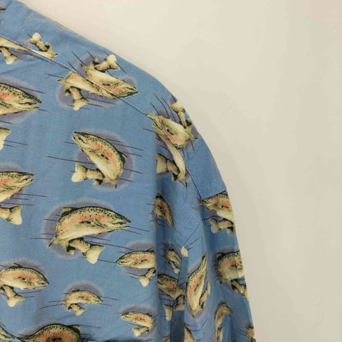 コロンビアスポーツウェア Columbia Sportswear 00S 魚 レーヨン S/S BDシャツ メンズ import:XL