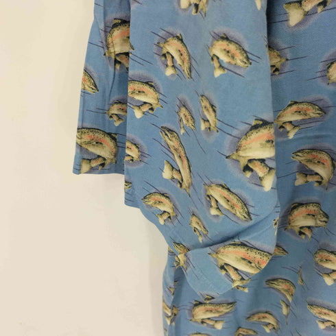 コロンビアスポーツウェア Columbia Sportswear 00S 魚 レーヨン S/S BDシャツ メンズ import:XL